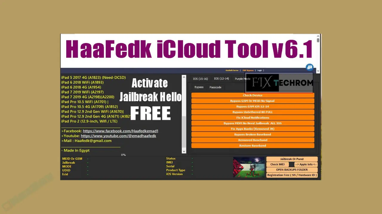 Haafedk iCloud Remove Tool Latest Version Download